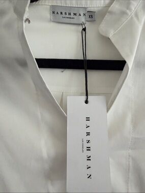 Harshman White Woman’s  Dress Shirt - Classic Tailored Fit 100% COTTON P2P 18-20